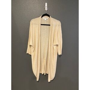 Pure Energy Cream Open-Front Cardigan